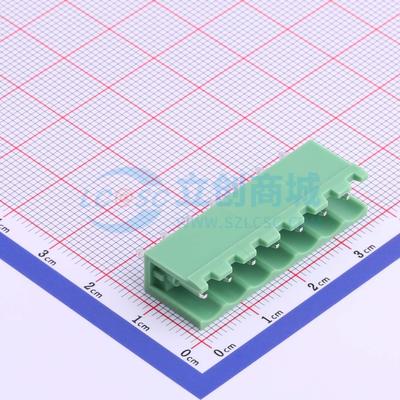 插拔式接线端子 XY2500V-C-5.08-7P  5.08mm 板端/插座-开口 1x7P