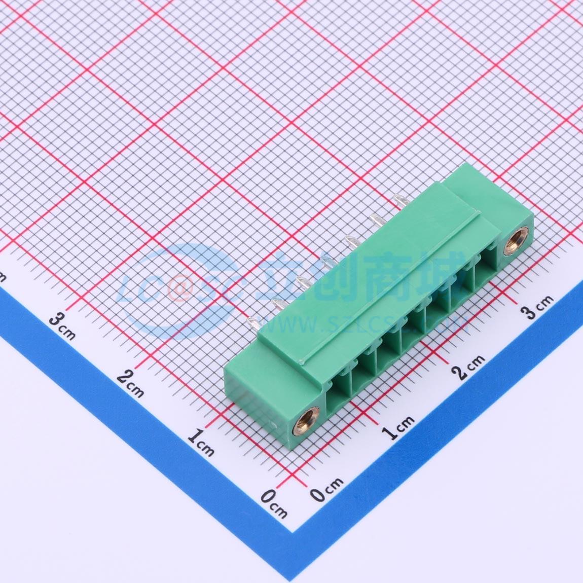插拔式接线端子 MX15EDGVM-3.5-07P-GN01-Cu-A 插件,P=3.5mm 1x7P