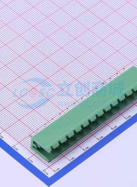 插拔式接线端子 DB2EV-5.08-14P-GN  5.08mm 板端/插座-开口 1x14