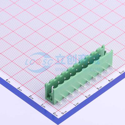 插拔式接线端子 XY2500R-A-5.00-10P 弯插,P=5mm 板端/插座-开口