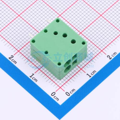 5只起 弹簧式接线端子 MX205V-3.5-02P-GN01-Cu-A 插件P=3.5mm 1x