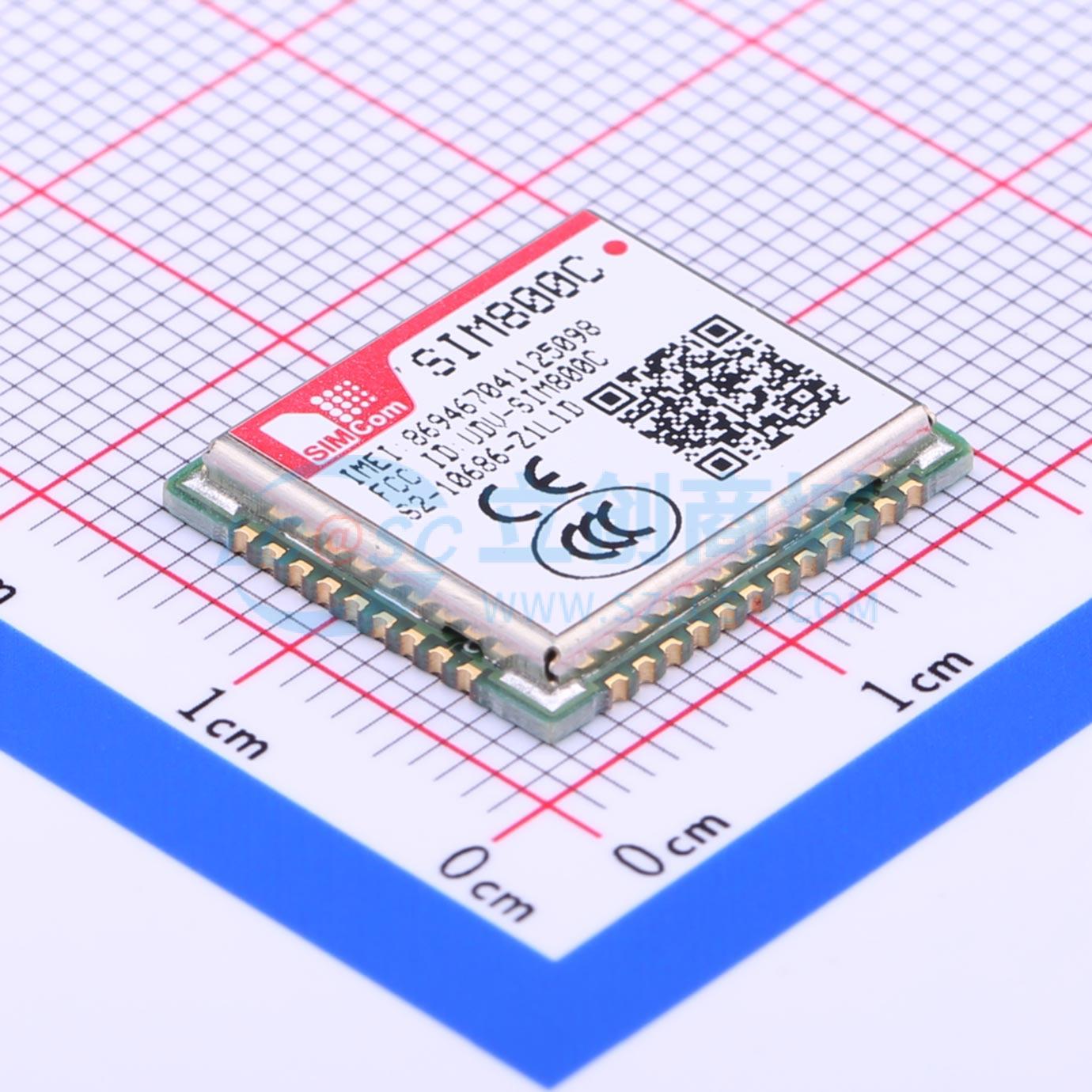 2G/3G/4G/5G模块 SIM800C 24Mbit SMD,15.7x17.6mm 电子元器件