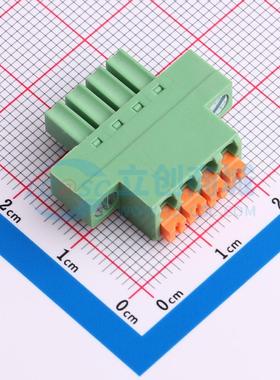 插拔式接线端子 DB2EKNM-3.5-4P-GN P=3.5mm 原装 电子元器件配单