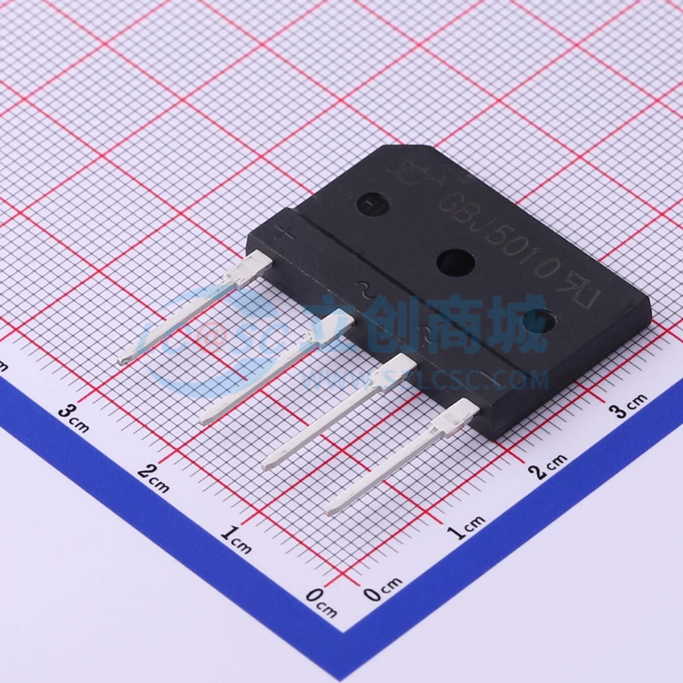 整流桥 GBJ5010 6KBJ 1kV 50A YANGJIE(扬杰) 电子元器件配单