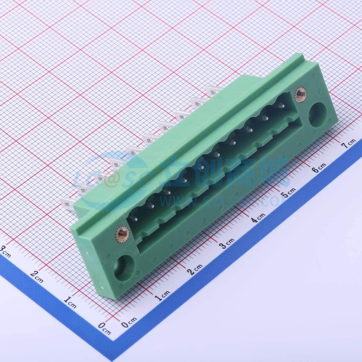 插拔式接线端子 DB2CM-5.08-10P-GN  5.08mm 板端/插座-闭口 1x10,电子元器件市场,连接器,淘宝优惠券,粉丝福利购,淘宝优惠卷