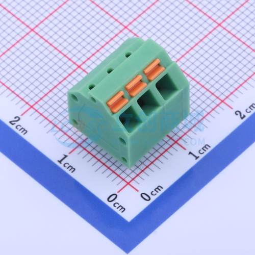 5只起 弹簧式接线端子 KF250NH-3.81-3P 插件P=3.81mm 1x3P 3P 原