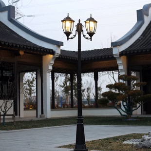 庭院灯太阳能别墅花园草坪灯小区路灯高杆灯室外防水户外灯景观灯