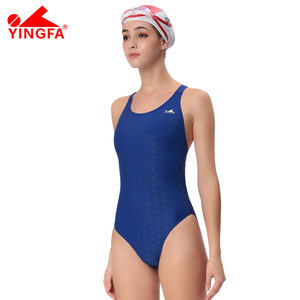 英发/yingfa 鱼鳞纹面料　竞速型三角连体泳衣921 FINA认证