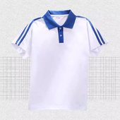 套装 初高中小学校服翻领POLO衫 男上衣长裤 T恤女夏季 班服宽松 短袖