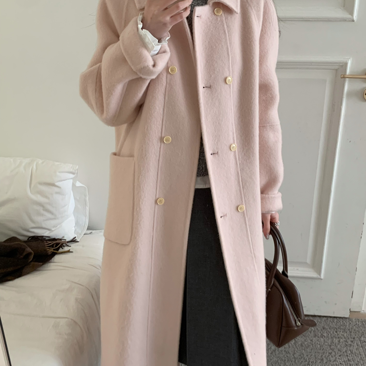 瑞瑞绒羊毛大衣羊毛外套（含95绵羊毛）(5山羊绒)SDD25100