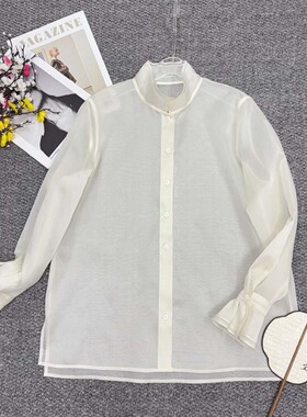 瑞瑞店2026夏上新真丝欧根段小衫(含100真丝)YS67-G230