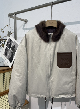 瑞瑞冬上新毛毛翻领拉链宽松保暖羽绒服外套HS-88196