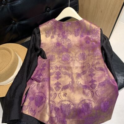 瑞瑞店国风新中式-装高端品质简约时尚百搭新中式马甲马甲6271-2