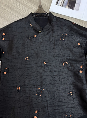 瑞瑞绣宽松版型藏肉显瘦短袖上衣小衫（含100真丝）YS6-zl-A77391