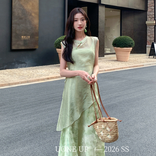 瑞瑞26春上新清冷温柔新中式禅意背心+连衣裙套装263977