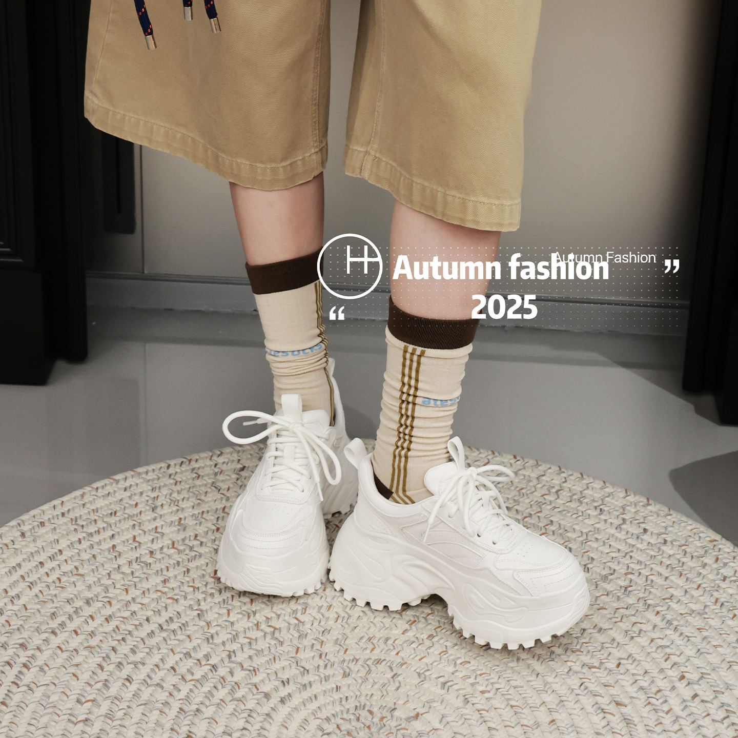 厚底系带时尚百搭增高休闲老爹鞋