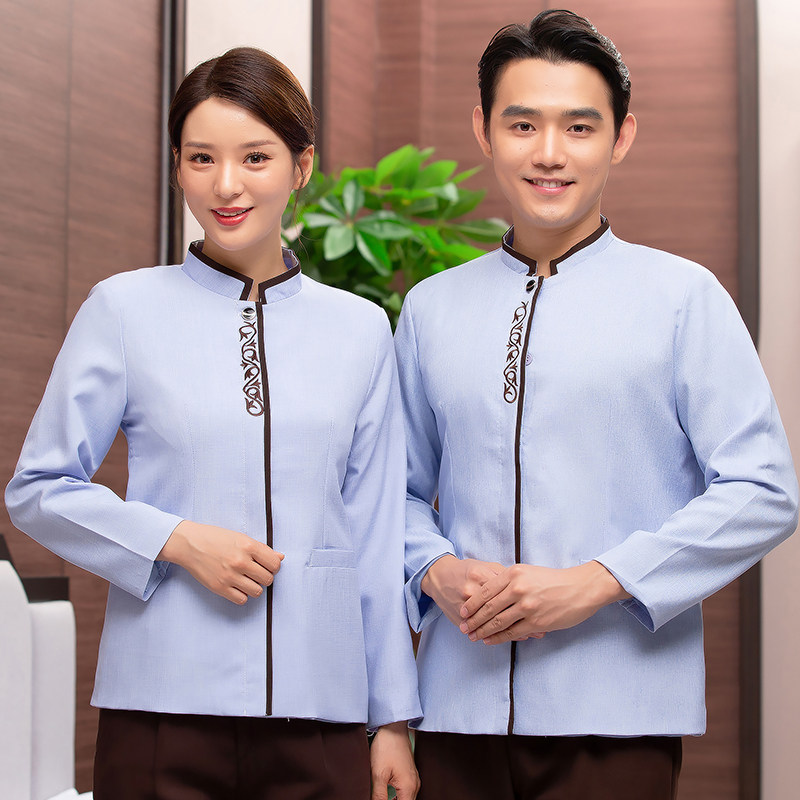 宾馆客房保洁服长袖餐饮酒店饭店洗碗工制服秋冬中年阿姨PA清洁工