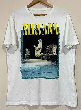 Nirvana涅槃乐队美式潮牌男女短袖欧美复古街头潮流宽松情侣款T恤
