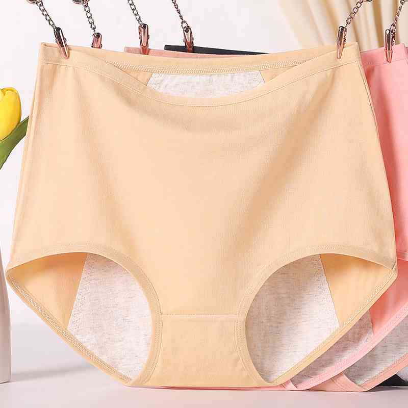 高腰内裤女棉质大码胖mm200斤棉质舒适档防漏姨妈裤三角短裤