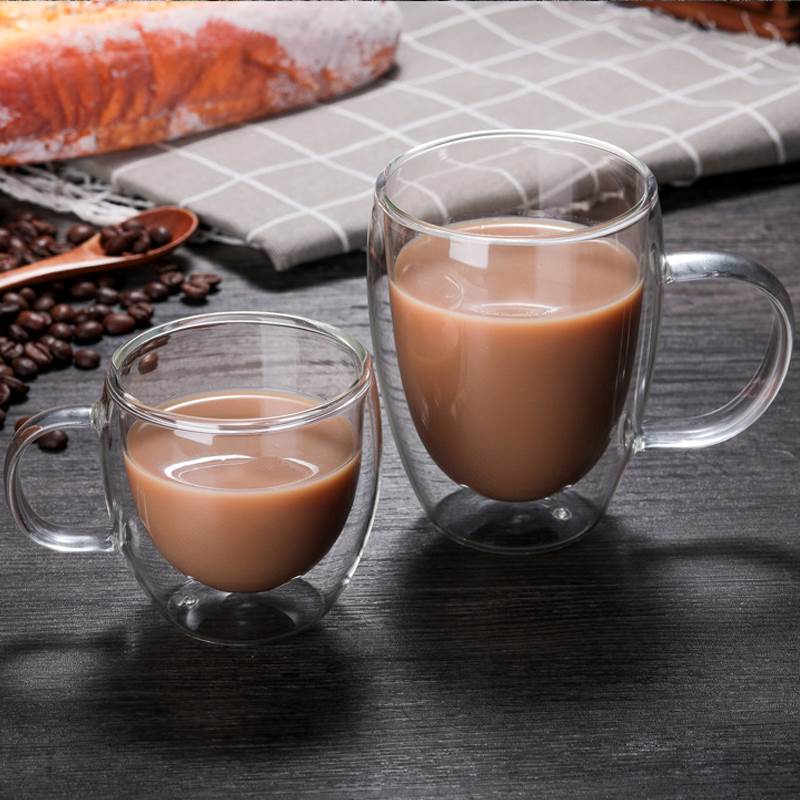 double coffee mugs drinking glass tea cup drinkware milk mug