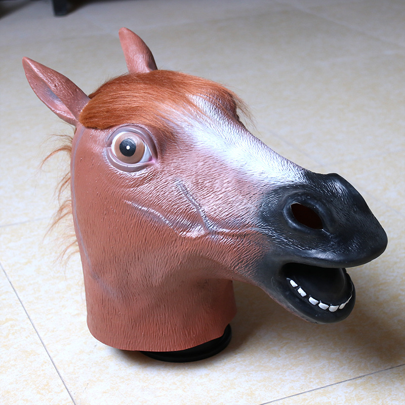 Halloween cosplay horse head mask animal headgear party per