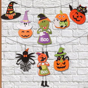 Felt Halloween Pumpkin Festival Party Decoration Cute Cat P