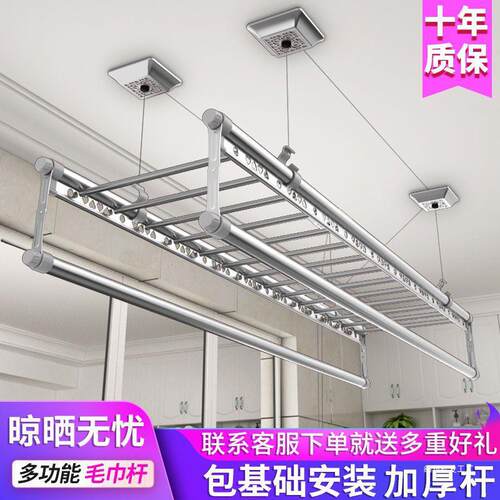 Lifting balcony, hand cranked double pole, three pole indoo