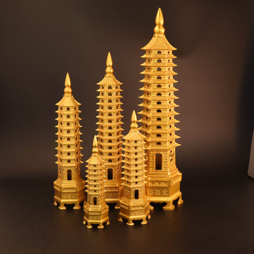Pure brass Wenchang Tower ornaments, 9th and 13th floors, p