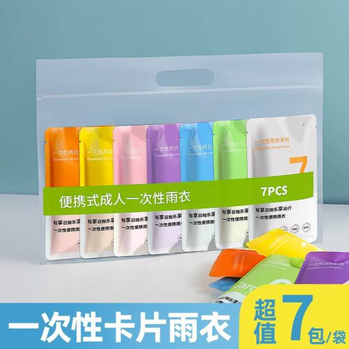 Adult disposable card raincoat Long full body rainstorm pro