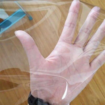 Ultra thin drooping soft plastic glass PVC transparent tabl
