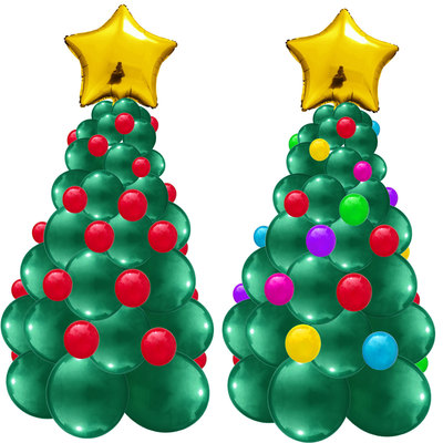 Christmas tree balloon chain set set, holiday party decorat