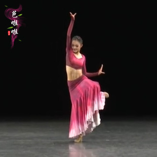 桃李杯傣族服花儿演出服儿童成人包臀鱼尾裙长袖练功艺考舞蹈服女