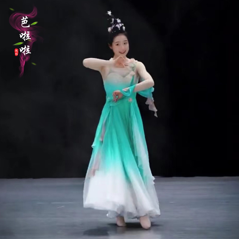 影涧花神舞蹈服古典舞大摆裙飘逸
