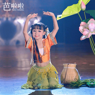 少儿古典舞表演服云川之舞金奖独舞艺考剧目服初夏舞蹈演出服咏荷