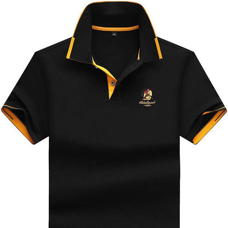 保罗Polo衫短袖男夏季丝光棉宽松大码体恤衣服男纯棉短袖t恤男