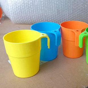 挂杯食杯水杯 带柄漱口杯水杯洗漱杯刷牙杯子塑料水杯 包邮