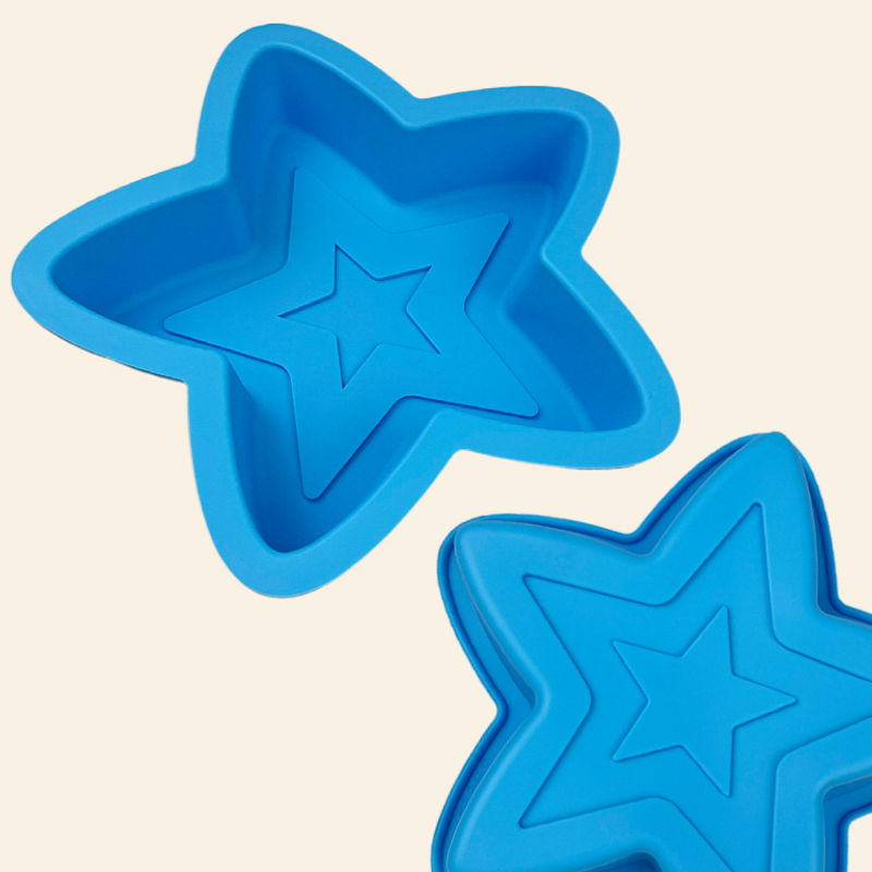 创意五角星硅胶蛋糕模具厨房工具烘焙模具网红吃冰空心冰模