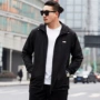 Quần áo nam mới cộng với phân bón XL áo khoác nam trùm đầu chất béo thời trang áo khoác lỏng giản dị mùa xuân và áo mùa thu - Mùa xuân áo sơ mi sọc