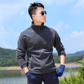 户外抓绒衣男上衣开衫 外套冲锋衣内胆摇粒绒加厚保暖登山徒步秋冬