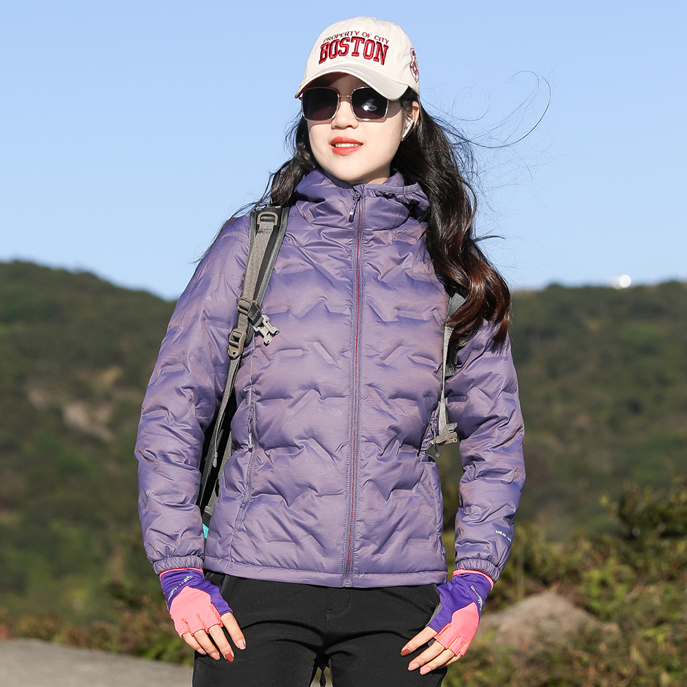 户外连帽保暖防风羽绒冲锋衣