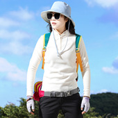 户外立领运动抓绒衣女上衣长袖 T恤加厚保暖衣摇粒绒防静电秋冬季