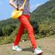 显J瘦徒步登山快干长裤 女吸汗透气修身 女夏 弹力速干长裤 户外薄款