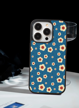 「蓝调小花」苹果iPhone17promx手机壳16钢化玻璃VIVOX300s保护套OPPOFINDX9小米15红米14华为mate80荣耀全包