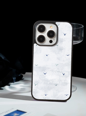 「云空渡影」苹果iPhone17promx手机壳16小米15华为mate80红米VIVOX300s简约OPPOFINDX9荣耀14钢化玻璃保护套