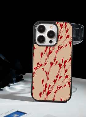 「绯色流纹」苹果iPhone17promx手机壳16钢化玻璃OPPOFINDX9荣耀14小米15红米VIVOX300s华为mate80简约保护套