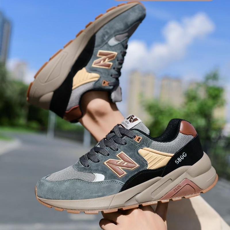 新百伦官方正品新款男鞋春秋季n字跑步鞋减震男士真皮休闲运动鞋