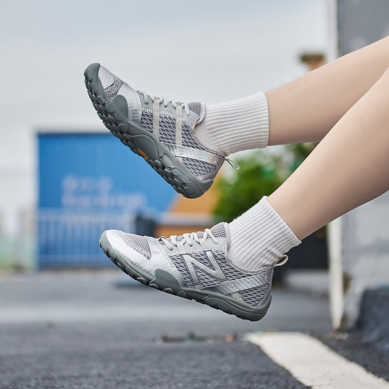 官方正品n字鞋薄底宽楦赤足鞋女2026春季新款网面男士运动休闲鞋
