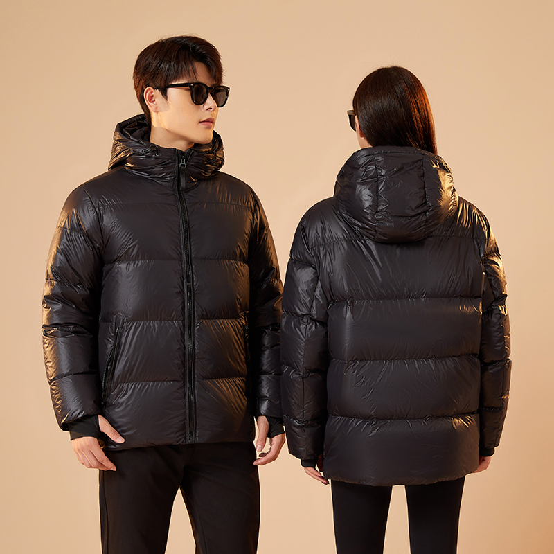 新款黑金秋冬男羽绒服外套鸭绒服潮流时尚加绒加厚连帽