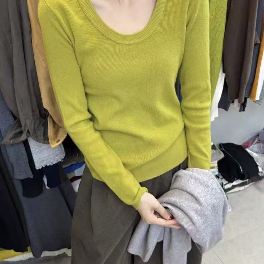 洋气高级感显瘦百搭长袖针织衫