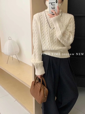 绵羊绒套头高领内搭外穿纯色